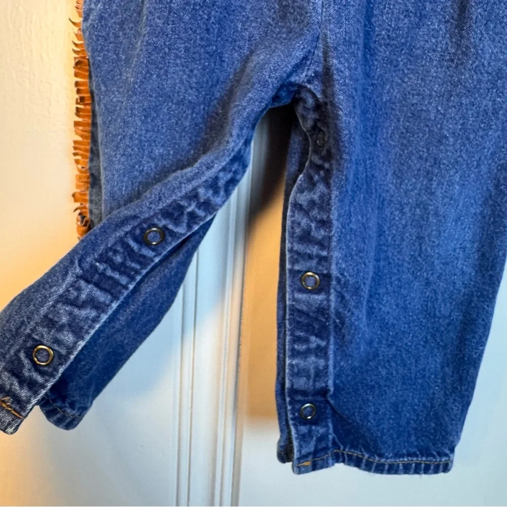Vintage OshKosh B'gosh Blue Jean Cowboy Overalls 18 Months USA Farmer Ranch‎